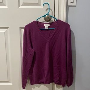 Katie Hill XL Purple V-Neck Sweater